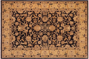 handmade Traditional Kafkaz Chobi Ziegler Blue Lt. Gold Hand Knotted RECTANGLE 100% WOOL area rug 10 x 14